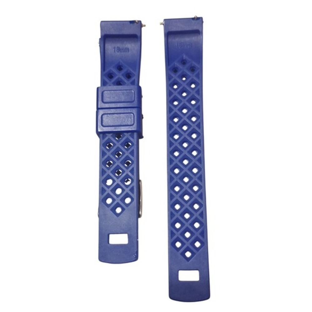 Barton Blue Silicone Watch Band 18mm Quick Release Sport Strap Waterproof - Picture 8 of 10